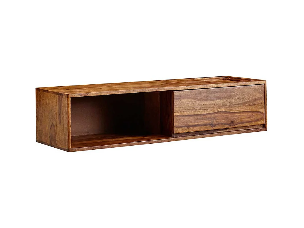 Massives TV Lowboard in Sheeshamfarben eine Schublade und ein Gerätefach