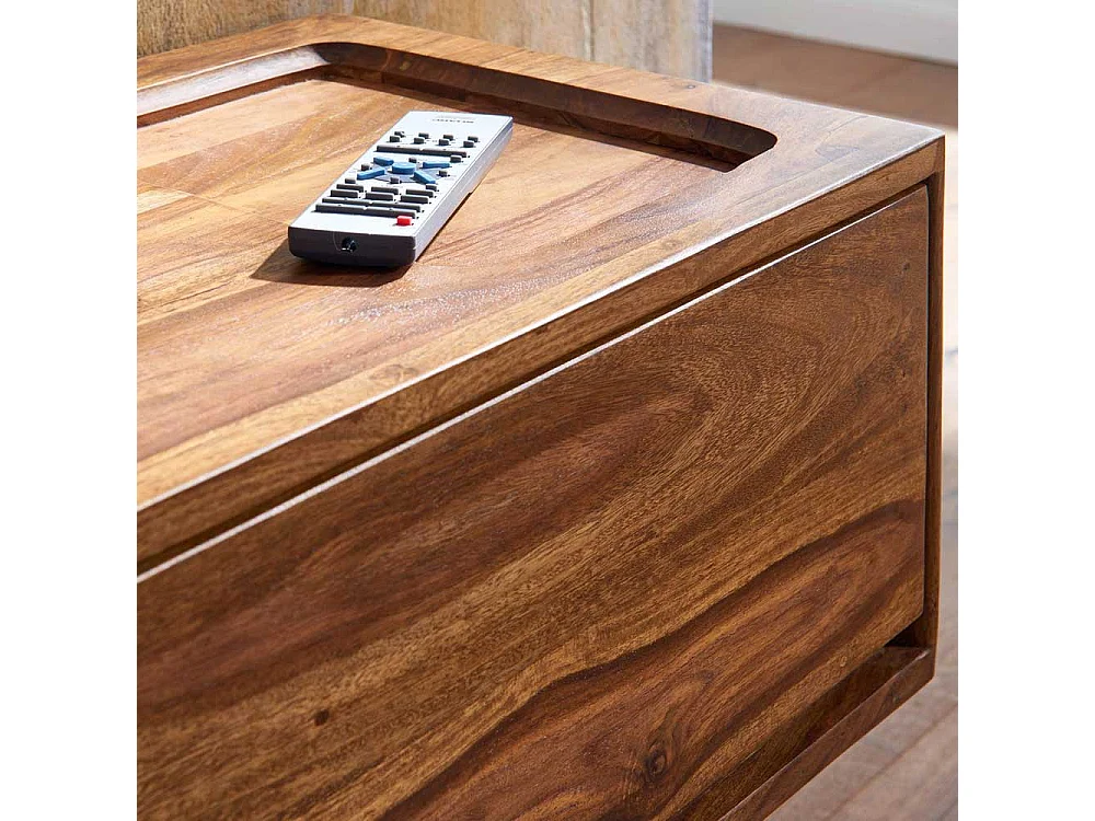 Massives TV Lowboard in Sheeshamfarben eine Schublade und ein Gerätefach