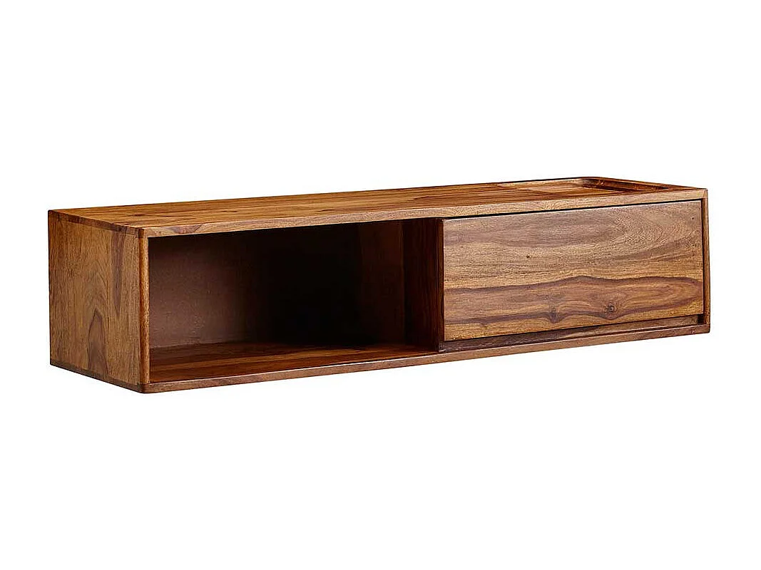 Massives TV Lowboard in Sheeshamfarben eine Schublade und ein Gerätefach