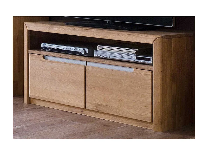 TV Unterschrank aus Wildeiche Bianco massiv geölt