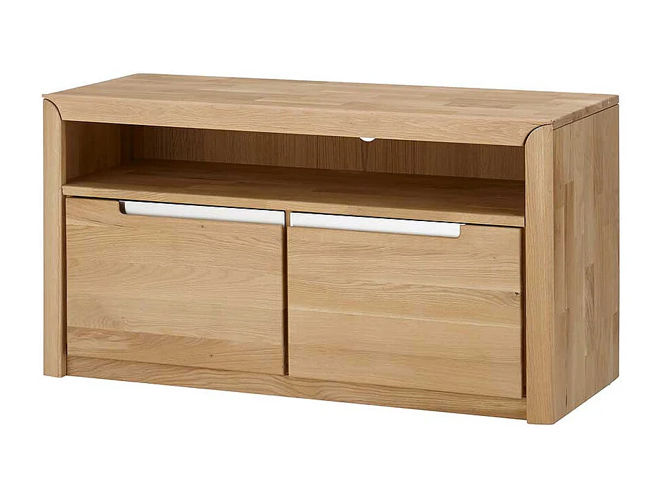 TV Unterschrank aus Wildeiche Bianco massiv geölt