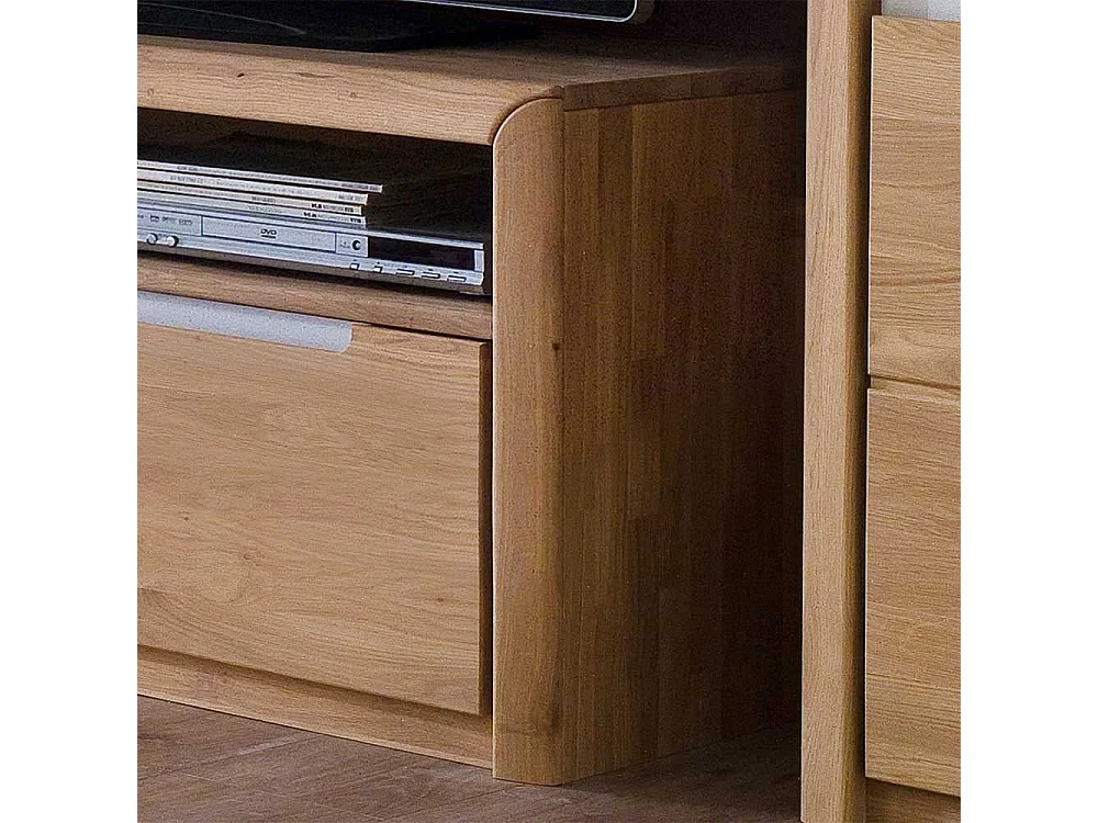 TV Unterschrank aus Wildeiche Bianco massiv geölt