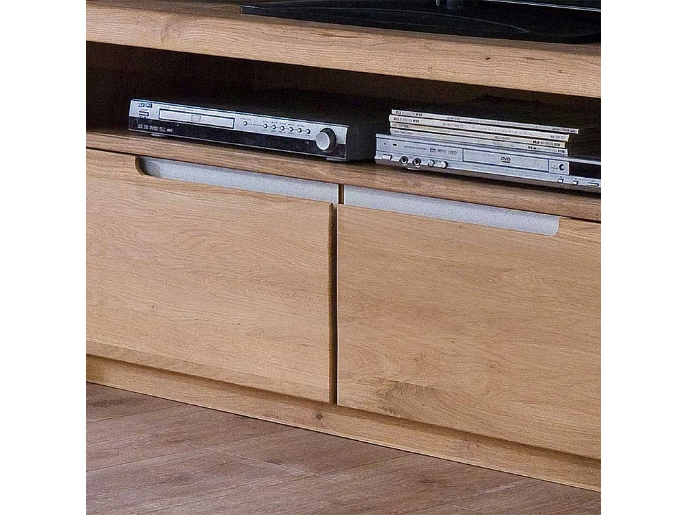 TV Unterschrank aus Wildeiche Bianco massiv geölt