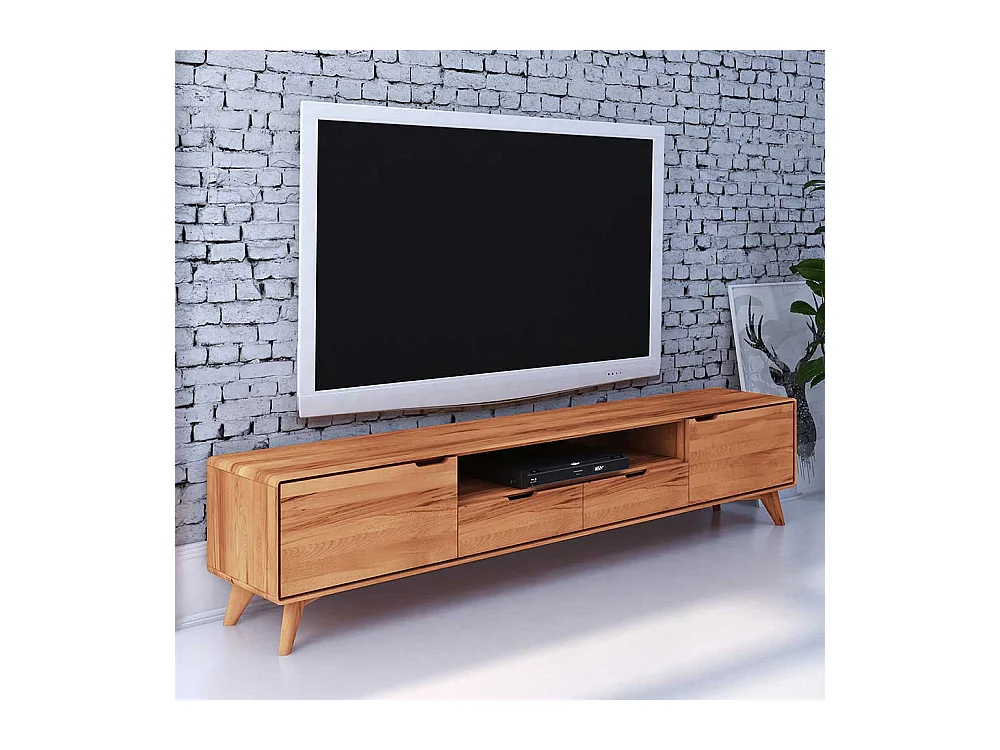 TV Lowboard aus Kernbuche Massivholz 220 cm breit
