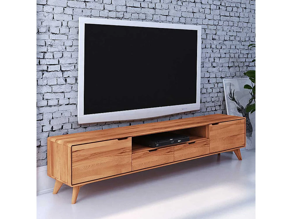 TV Lowboard aus Kernbuche Massivholz 220 cm breit