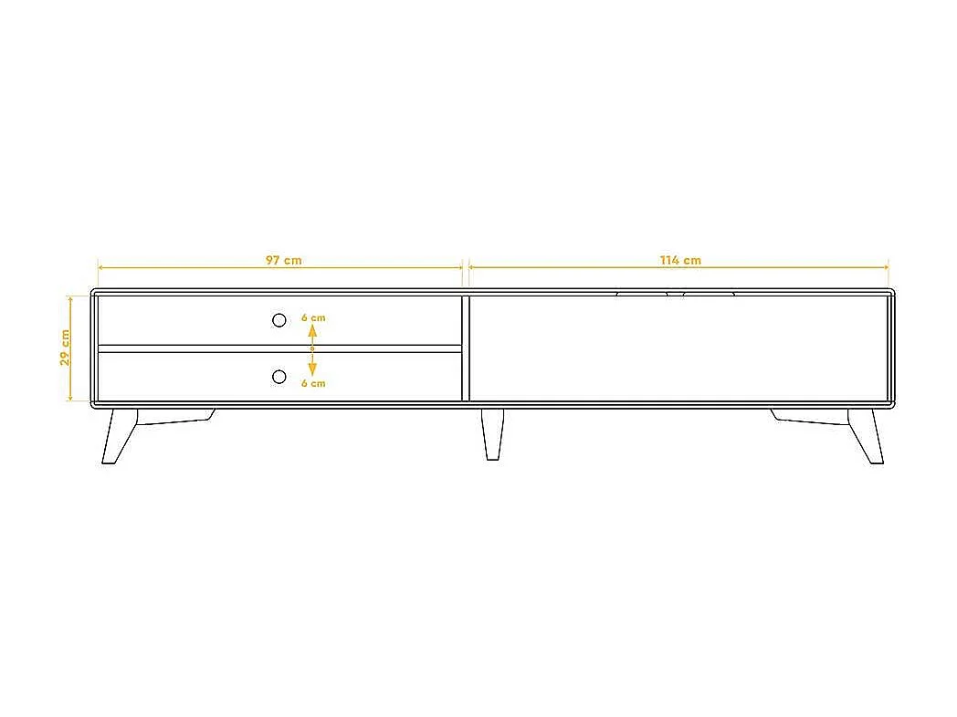 Massivholz Lowboard aus Kernbuche geölt 220 cm breit