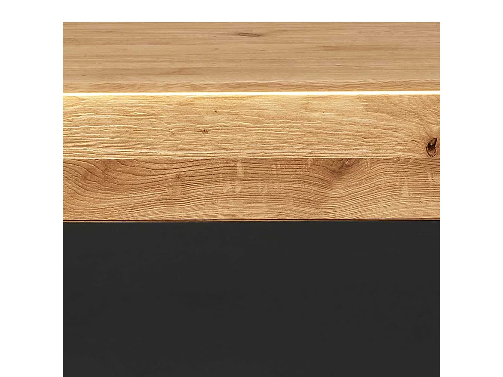 Phonomöbel aus Wildeiche Massivholz Push to open Funktion