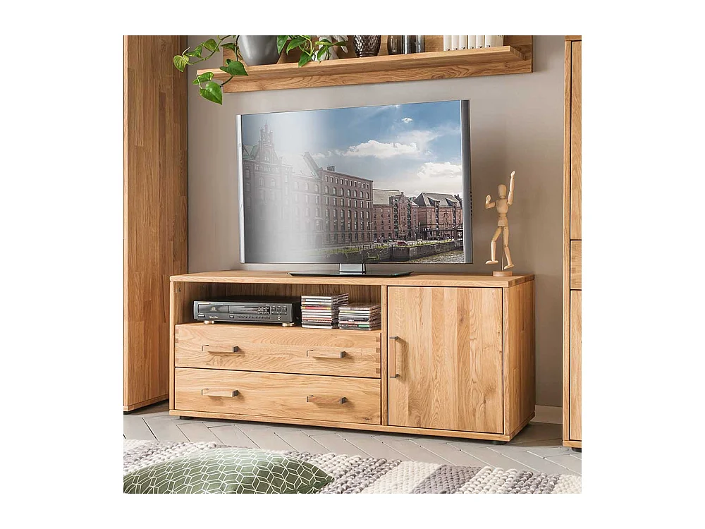 Fernsehmöbel aus Eiche Massivholz Schublade