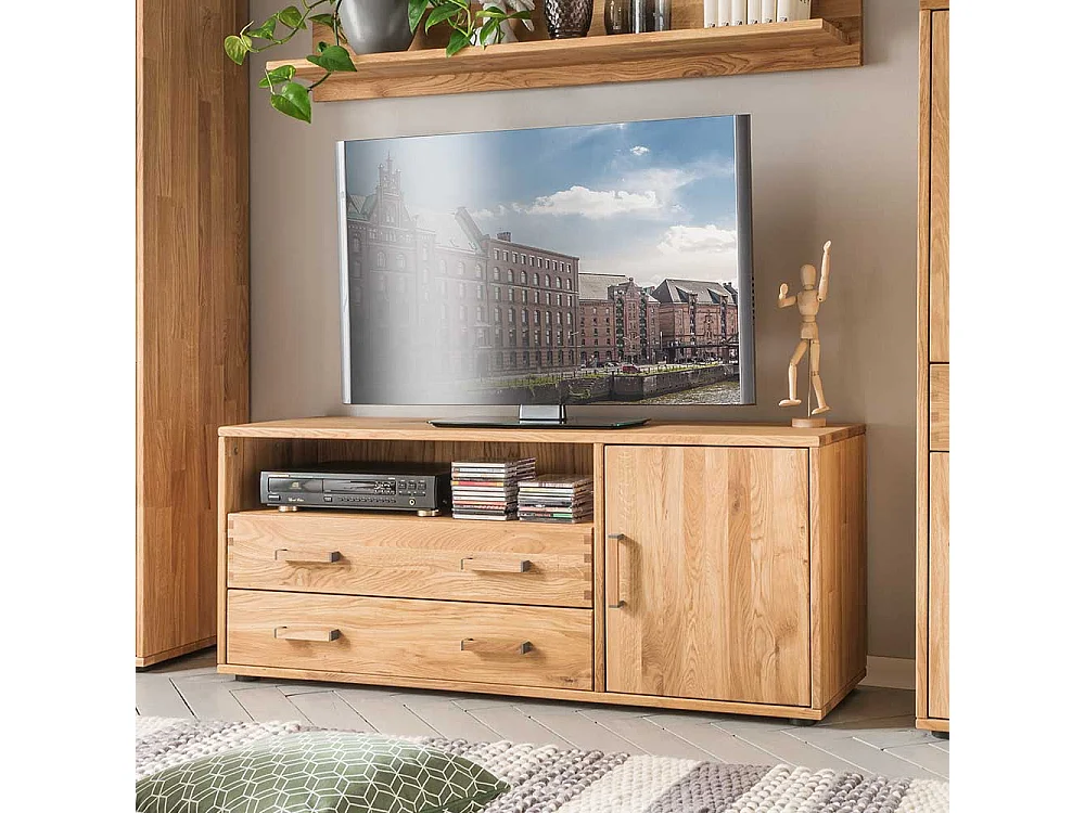 Fernsehmöbel aus Eiche Massivholz Schublade