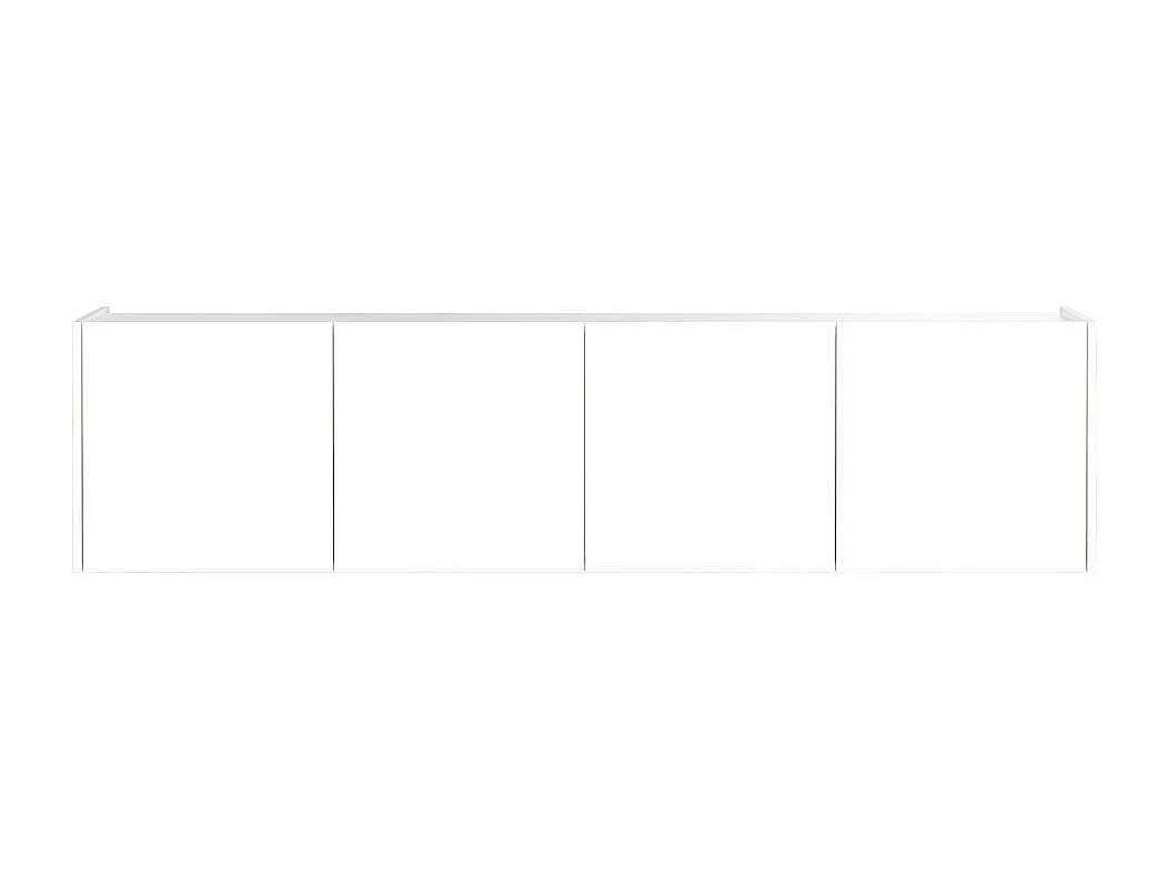 TV Schrank Fernsehschrank in Weiß für die Wandmontage