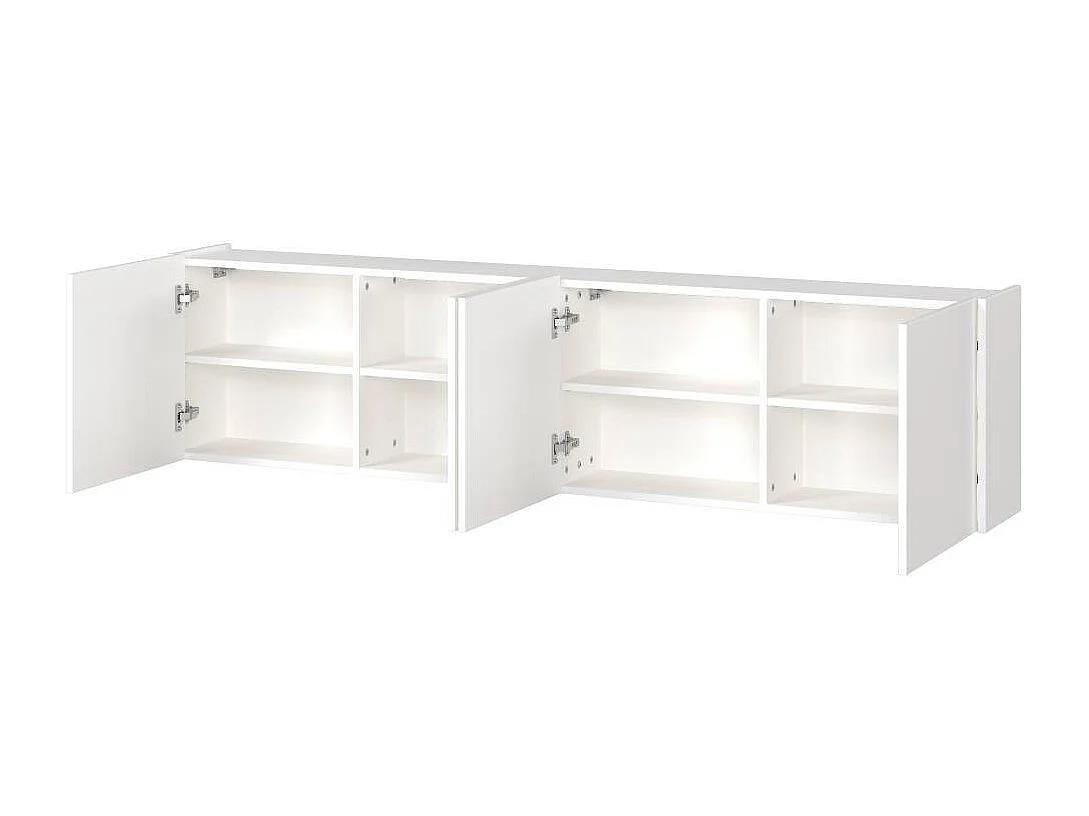 TV Schrank Fernsehschrank in Weiß für die Wandmontage