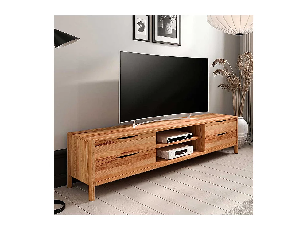 TV Board Fernsehtisch mit Schubladen und offenen Fächern