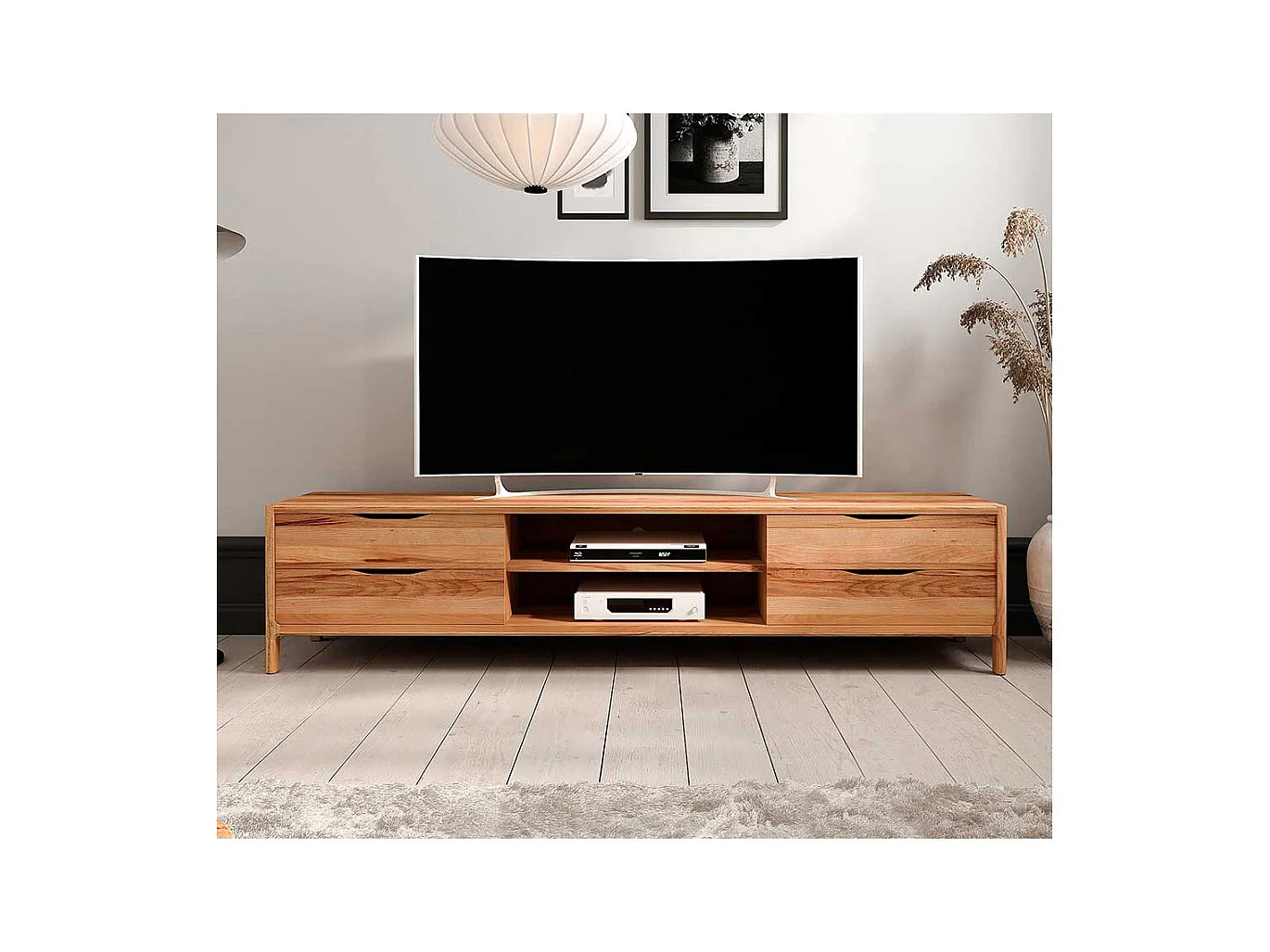 TV Board Fernsehtisch mit Schubladen und offenen Fächern