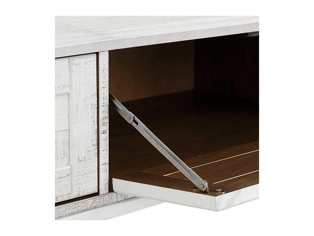 Lowboard in Creme Weiß massiv 175 cm breit