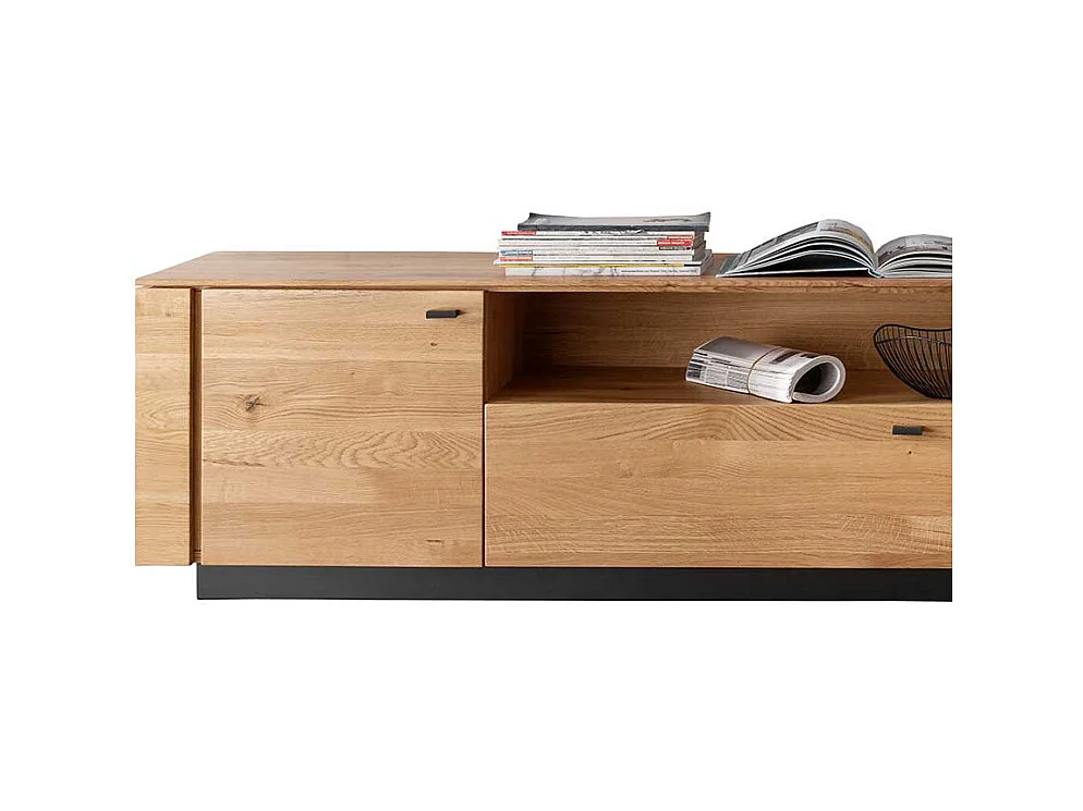 TV Unterschrank Wildeiche massiv geölt 220 cm breit modernem Design