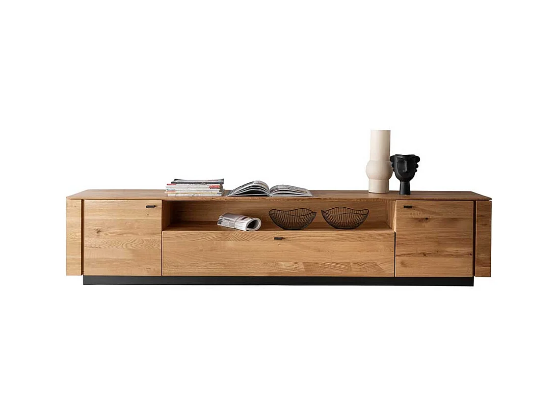 TV Unterschrank Wildeiche massiv geölt 220 cm breit modernem Design