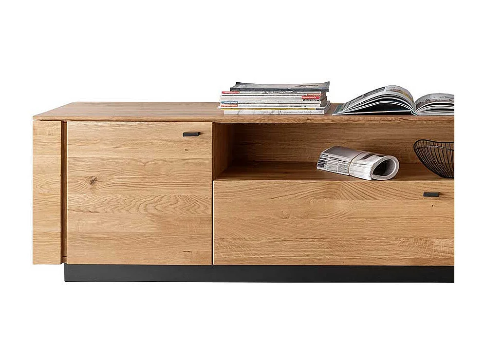 TV Unterschrank Wildeiche massiv geölt 220 cm breit modernem Design