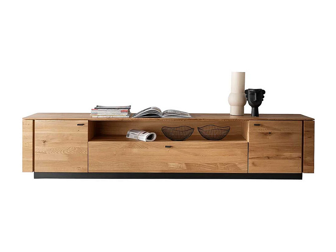 TV Unterschrank Wildeiche massiv geölt 220 cm breit modernem Design