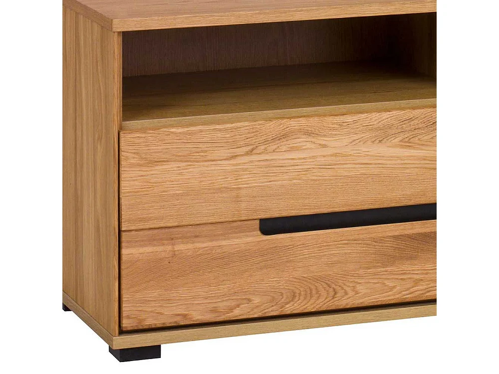 Unterschrank Fernseher in Eichefarben 2 Soft Close Schubladen