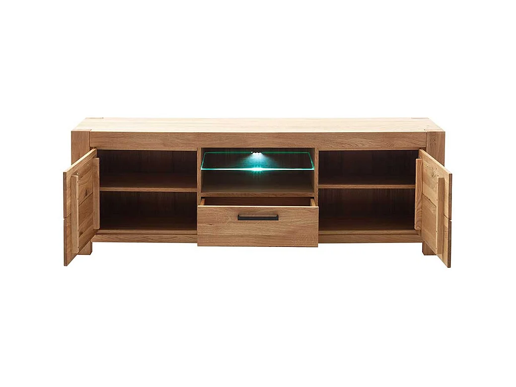 TV Lowboard Lowboard in Wildeichefarben mit Schubladen