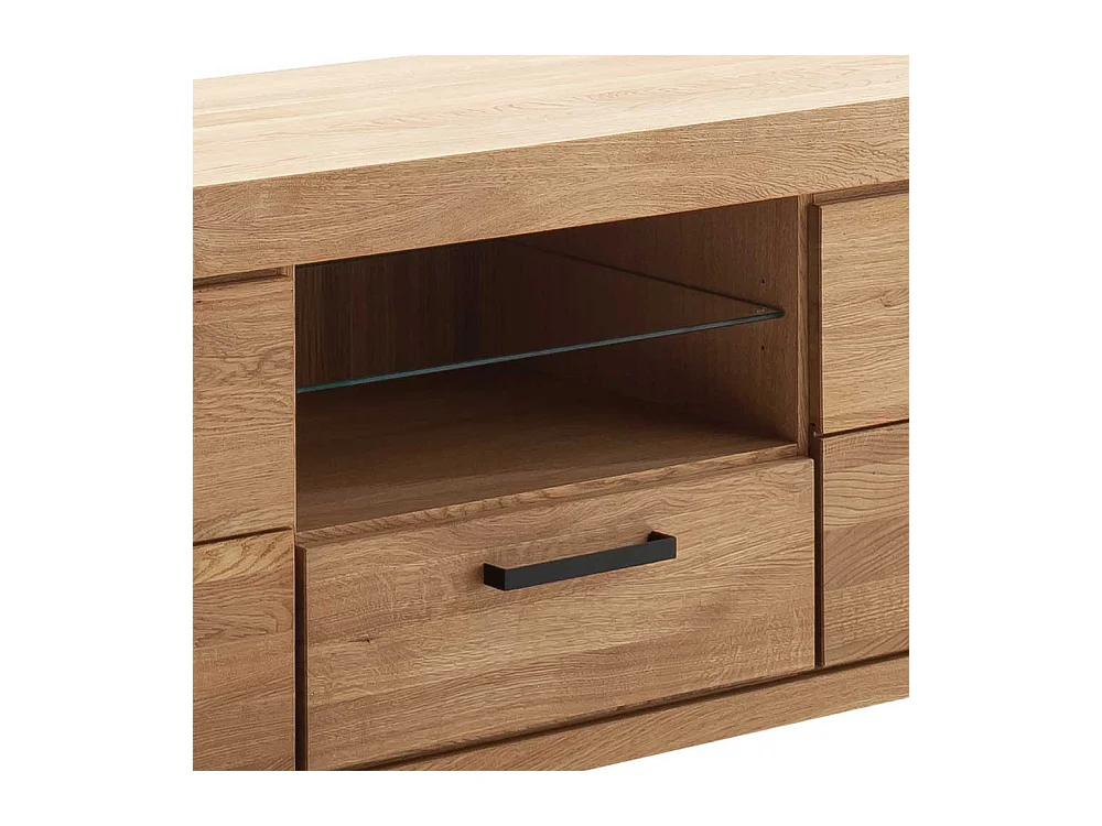 TV Lowboard Lowboard in Wildeichefarben mit Schubladen