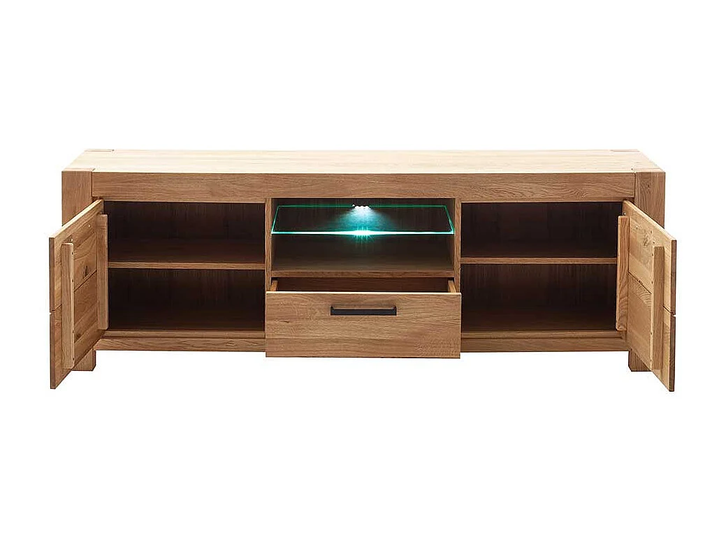 TV Lowboard Lowboard in Wildeichefarben mit Schubladen