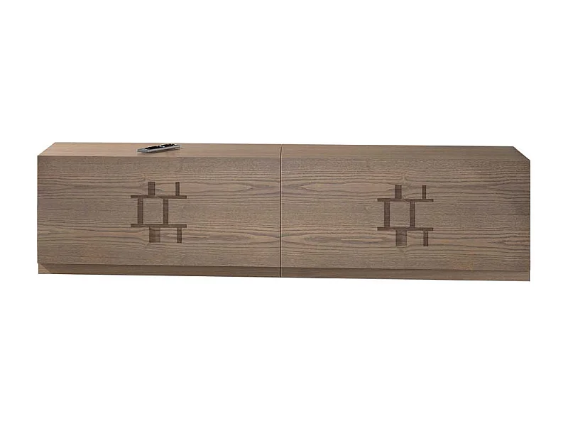 Fernsehboard in Esche dunkel furniert 180 cm breit (2er Set)