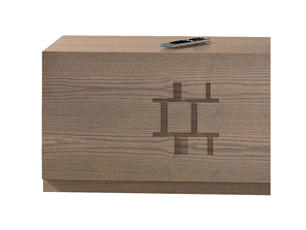 Fernsehboard in Esche dunkel furniert 180 cm breit (2er Set)