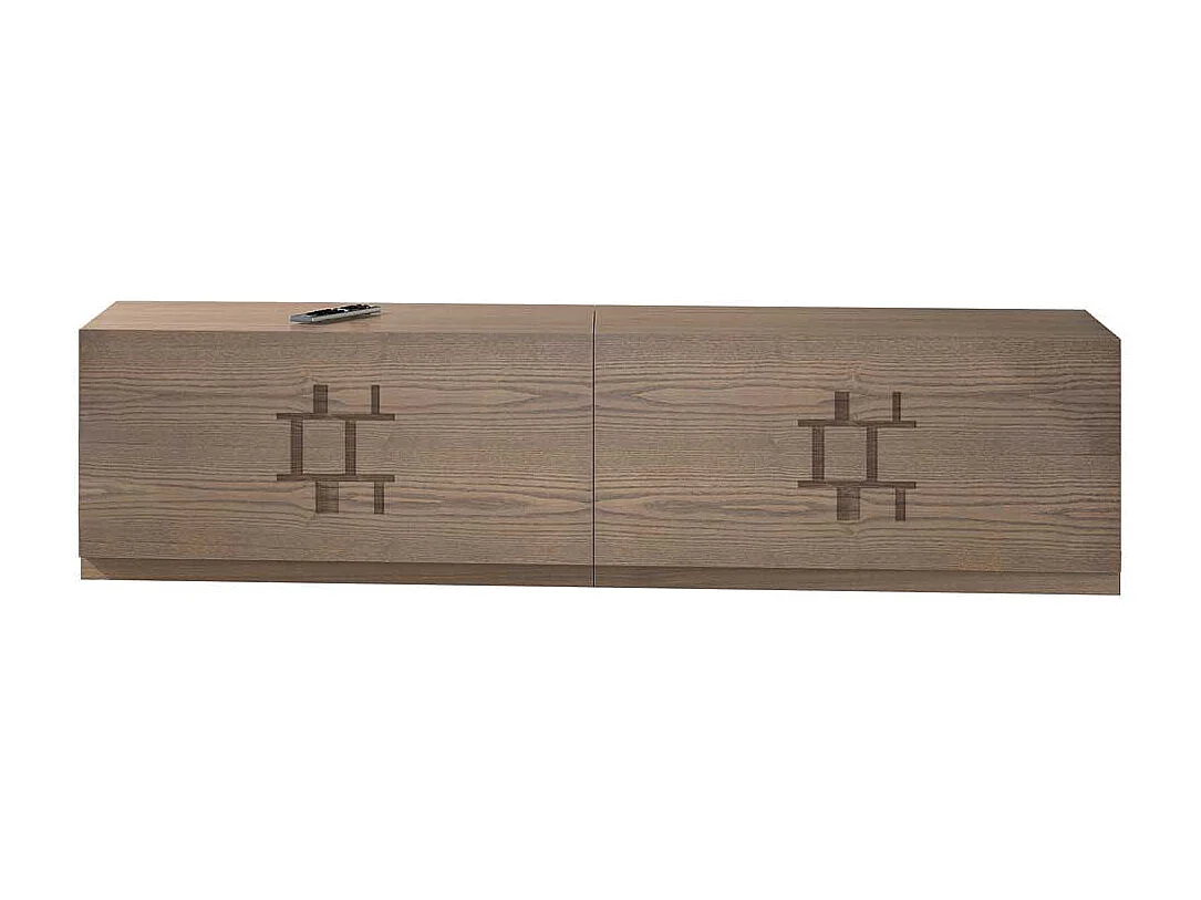 Fernsehboard in Esche dunkel furniert 180 cm breit (2er Set)