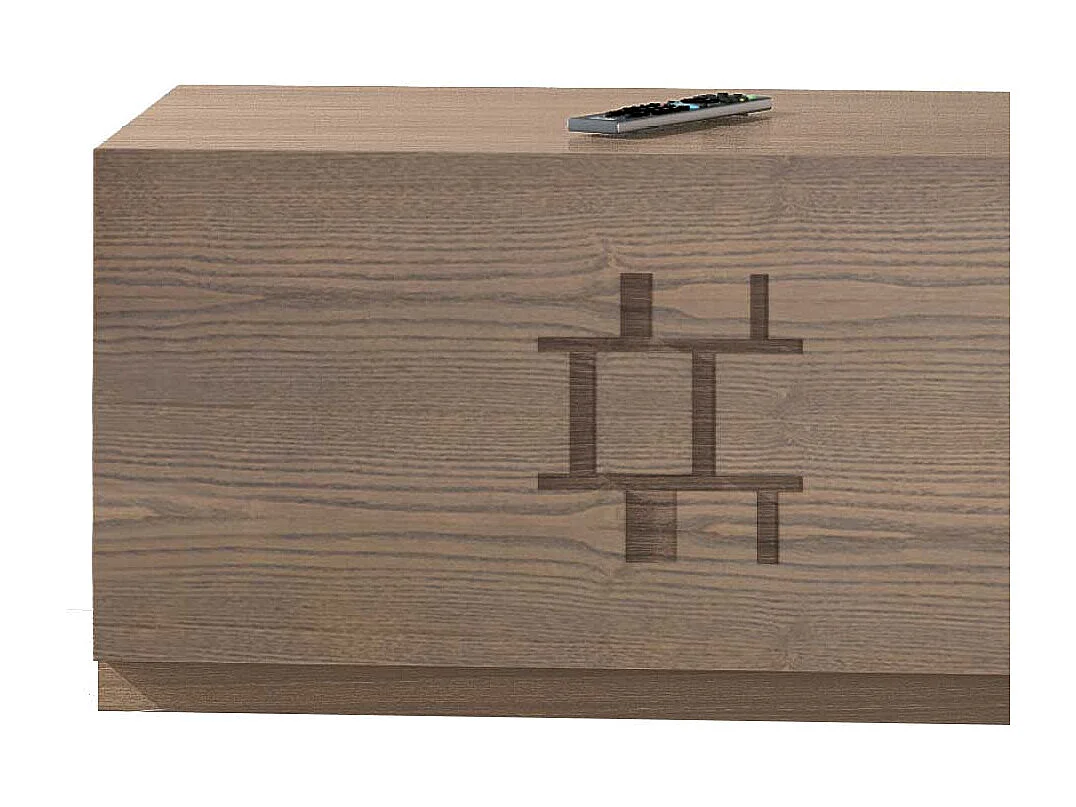 Fernsehboard in Esche dunkel furniert 180 cm breit (2er Set)