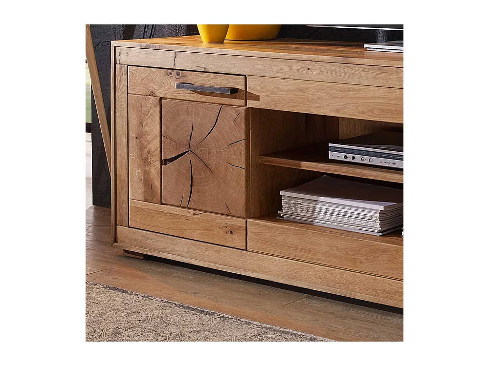 TV Schrank aus Wildeiche Massivholz 200 cm breit