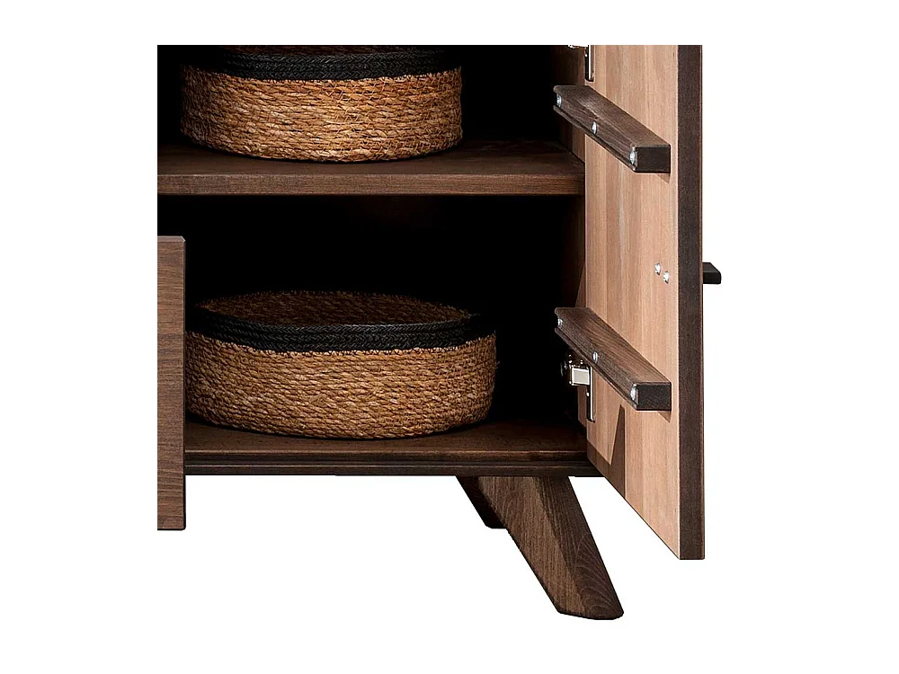 TV Element Kernbuche braun geölt 180 cm breit - 57 cm hoch