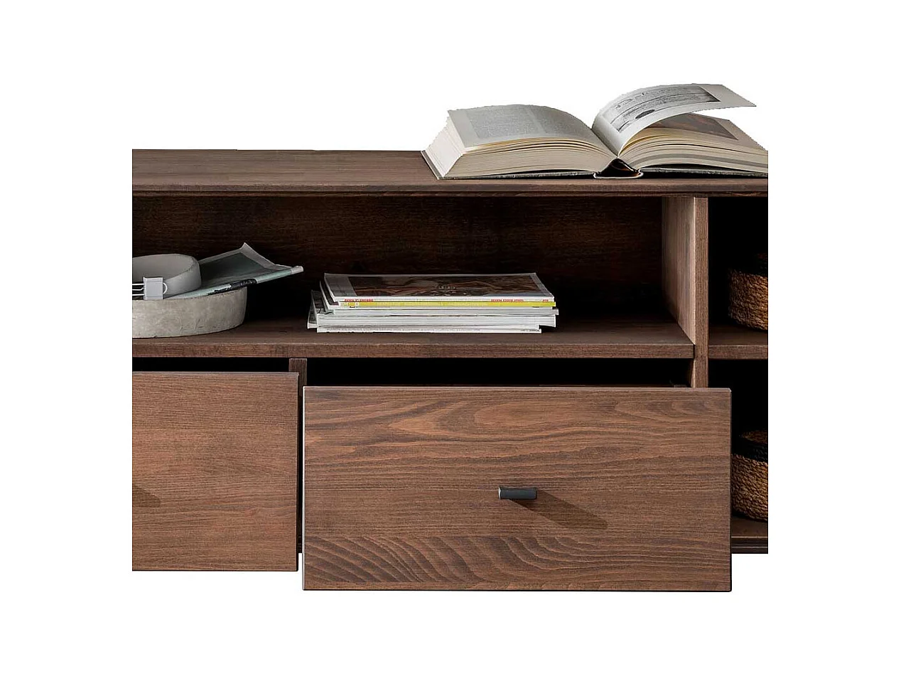 TV Element Kernbuche braun geölt 180 cm breit - 57 cm hoch