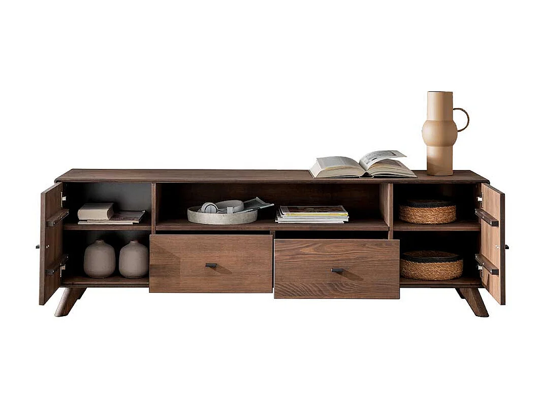 TV Element Kernbuche braun geölt 180 cm breit - 57 cm hoch