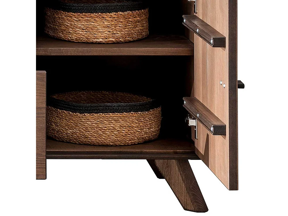 TV Element Kernbuche braun geölt 180 cm breit - 57 cm hoch