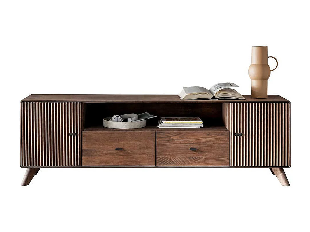 TV Element Kernbuche braun geölt 180 cm breit - 57 cm hoch