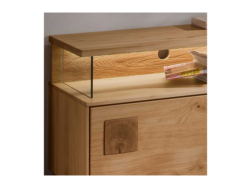 Flachstrecke Wohnzimmer aus Wildeiche Massivholz modernem Design