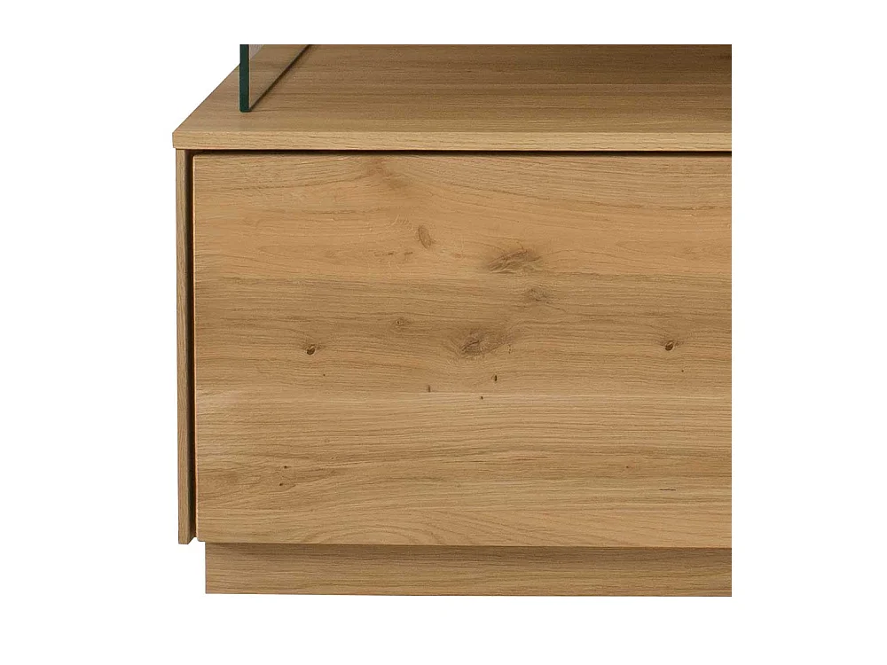 Flachstrecke Wohnzimmer aus Wildeiche Massivholz 130 cm breit