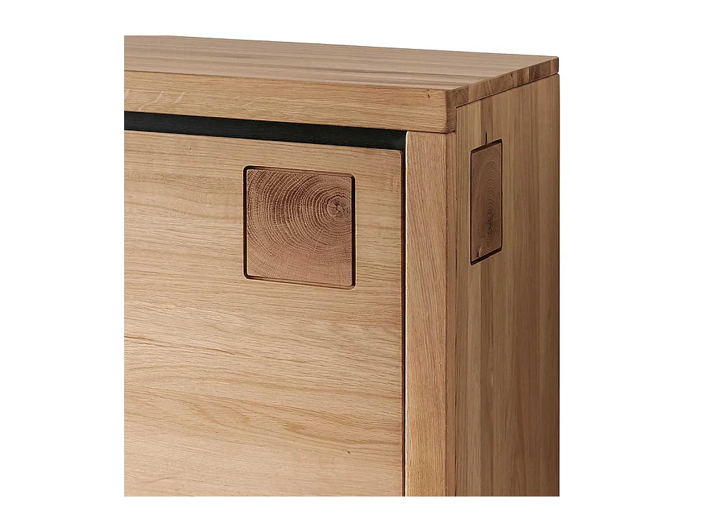 TV Board aus Wildeiche Massivholz 170 cm breit