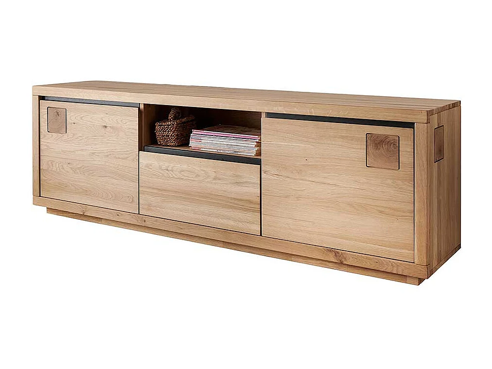 TV Board aus Wildeiche Massivholz 170 cm breit