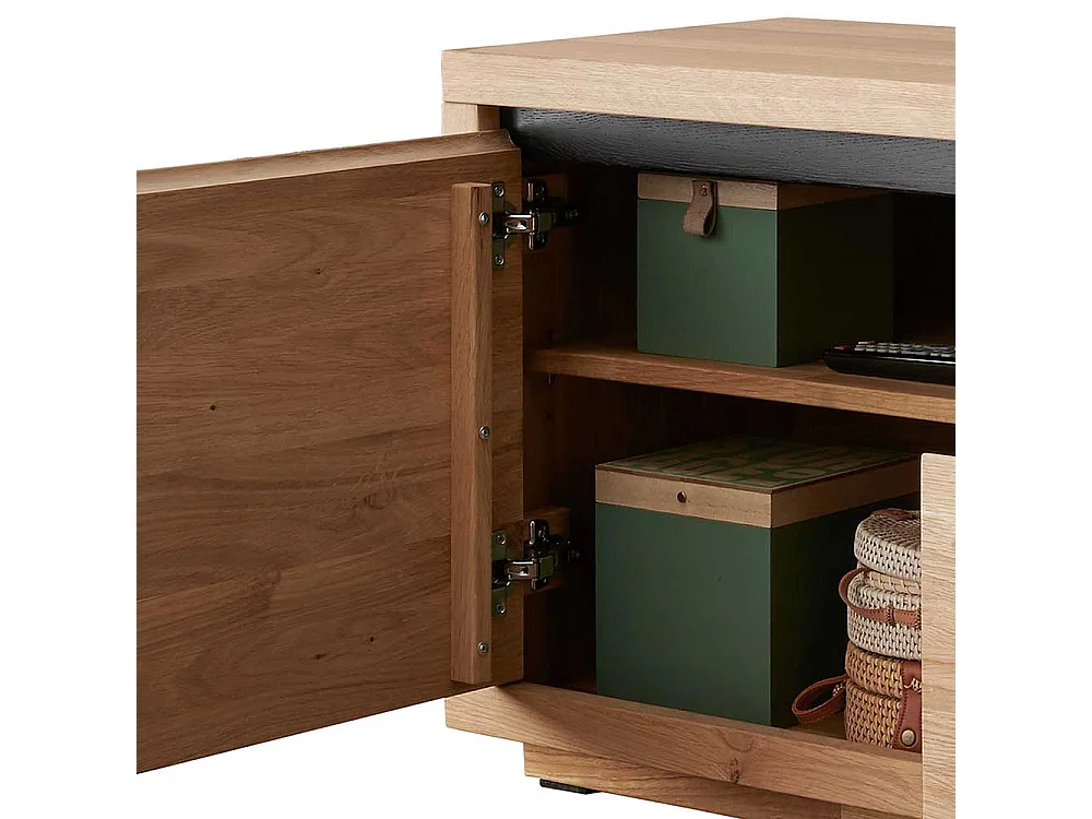 TV Board aus Wildeiche Massivholz 170 cm breit