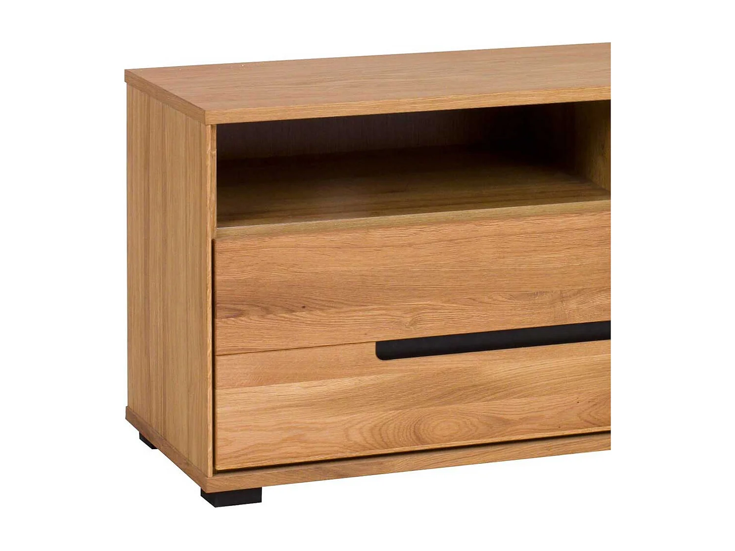 Fernsehboard in Eichefarben 3 Soft Close Schubladen