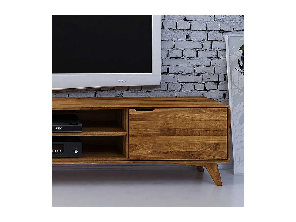 TV Lowboard aus Wildeiche Massivholz 220 cm breit