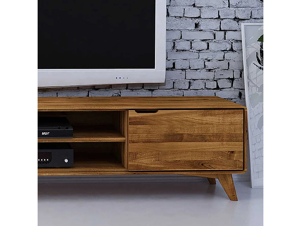 TV Lowboard aus Wildeiche Massivholz 220 cm breit