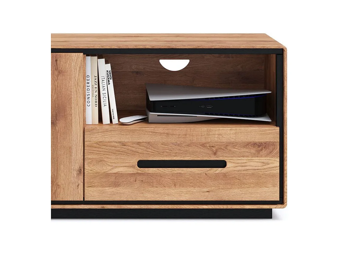 Phonomöbel Fernsehlowboard in modernem Design mit einem offenen Gerätefach