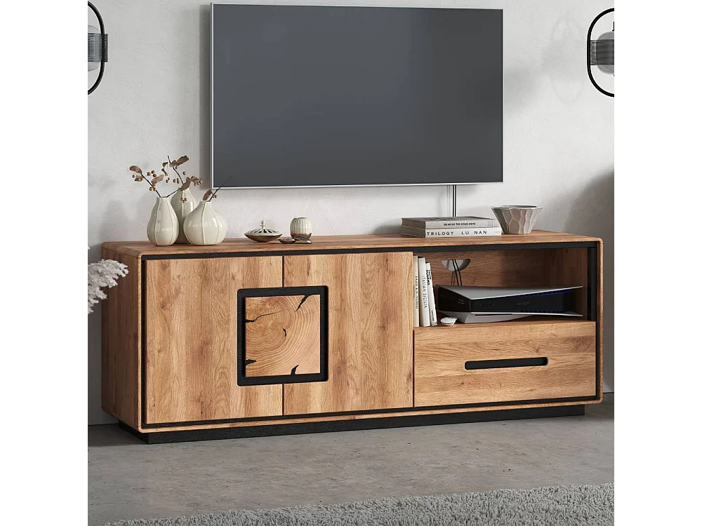 Phonomöbel Fernsehlowboard in modernem Design mit einem offenen Gerätefach