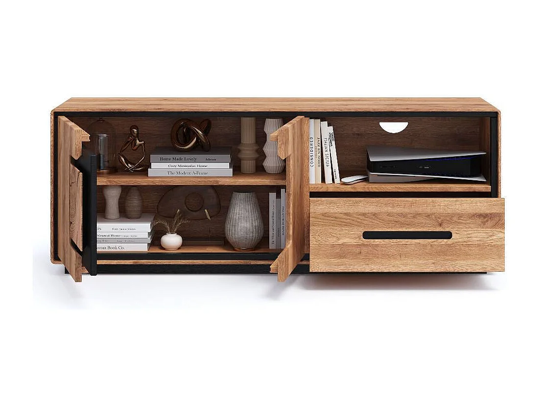 Phonomöbel Fernsehlowboard in modernem Design mit einem offenen Gerätefach