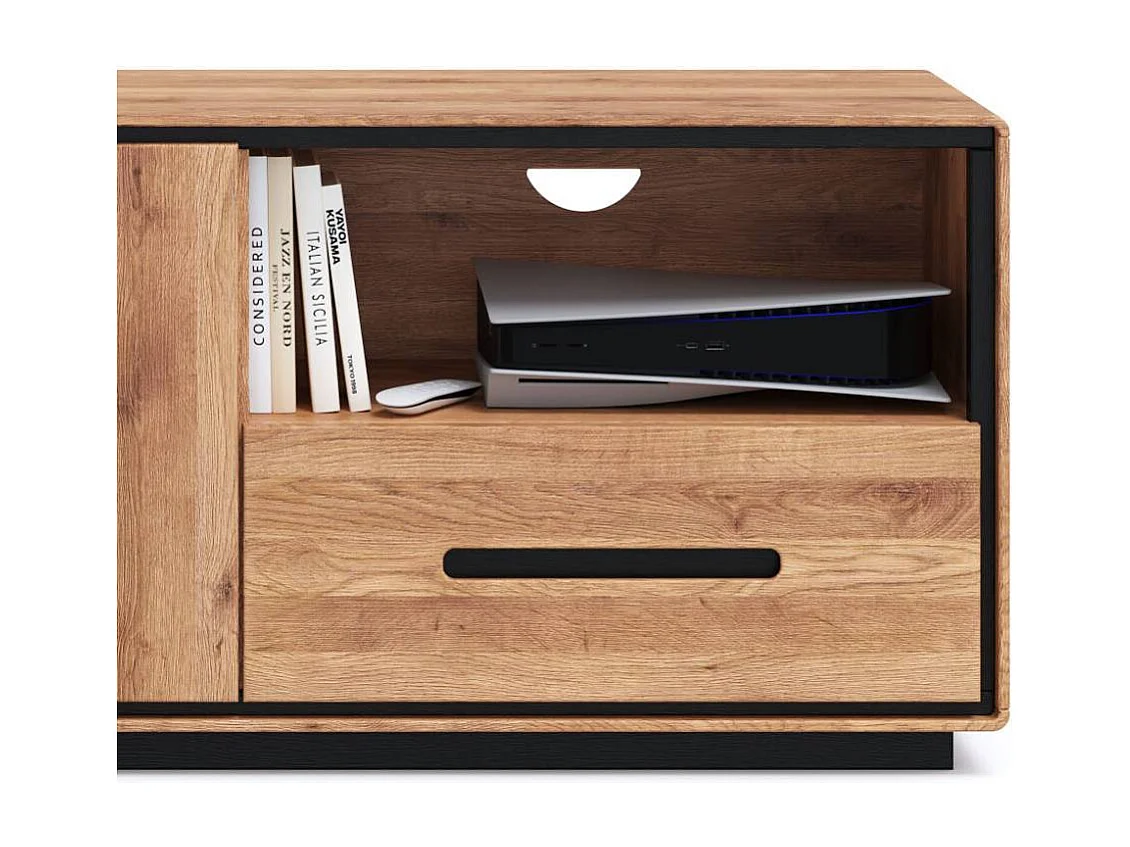 Phonomöbel Fernsehlowboard in modernem Design mit einem offenen Gerätefach