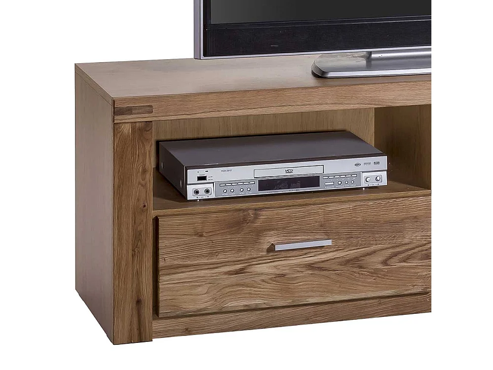 TV Lowboard aus Wildeiche teilmassiv zwei Schubladen