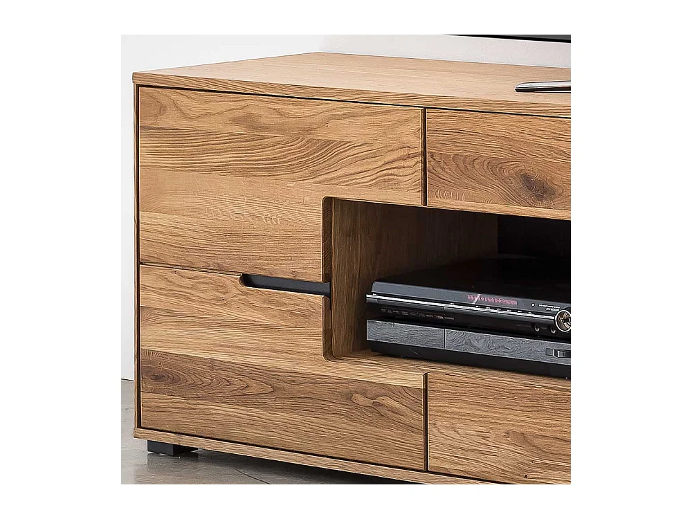 TV Unterschrank Eiche teilmassiv in modernem Design 190 cm breit